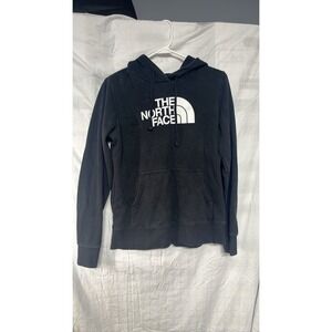 The North Face Women Half Dome Pullover Hoodie Black White Sweatshirt Sz M